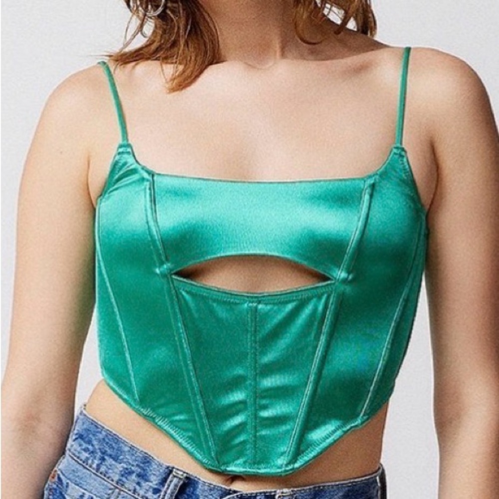 Teal Green Corset Top